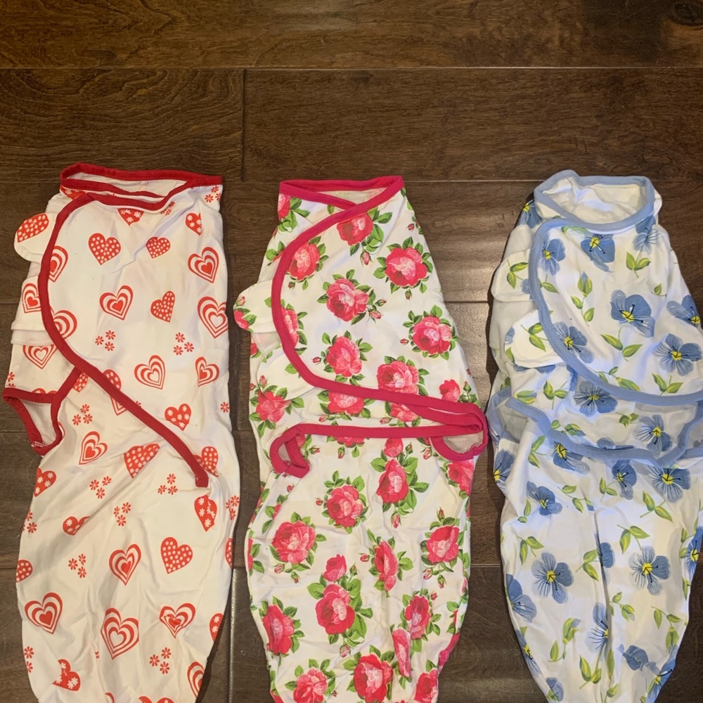 Mama Cheetah 3 Pack Organic Cotton Swaddle Wraps 0-3 Months